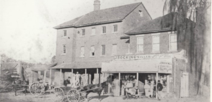 Black and white photo of a Mill in the 1840s