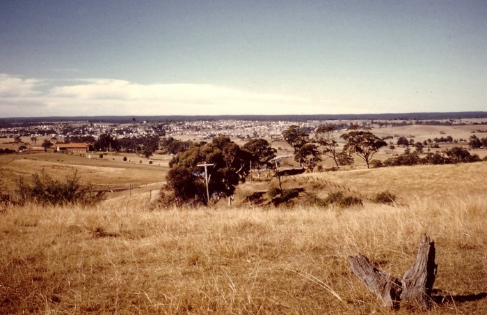 A view of the landscape in Campbelltown 1950s