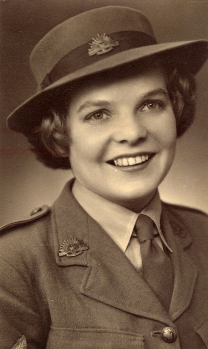A young woman in Army Uniform