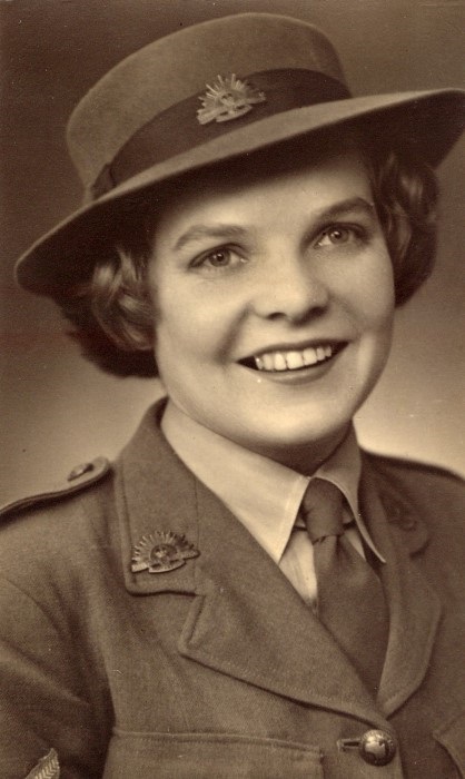 A young woman in Army Uniform