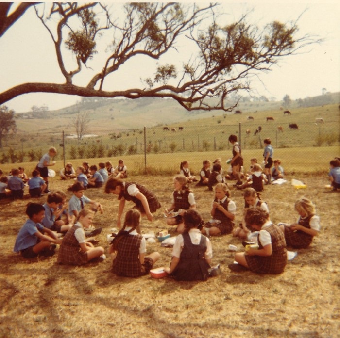 St John's School with Scenic Hills in the background 