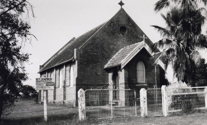 Old photograph of St James Church front view