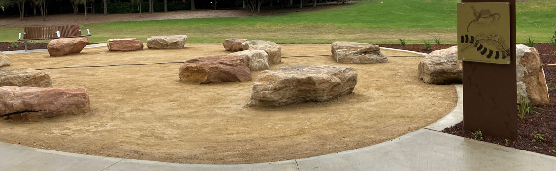 Yarning Circle at Koshigaya Park, Campbelltown