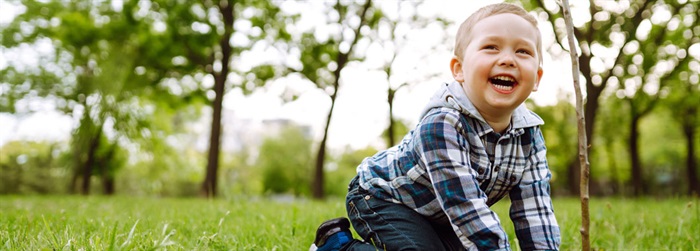 Child planting tree