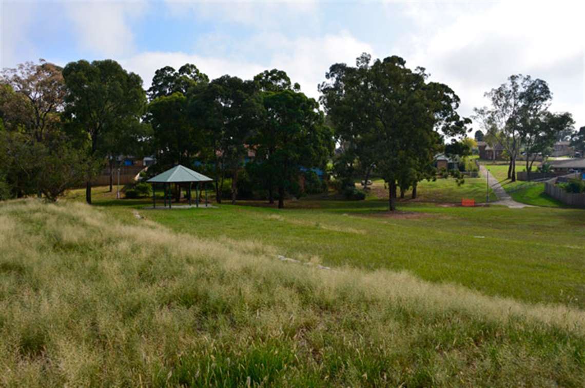 Dimeny Park Claymore with Gazebo and trees in distance