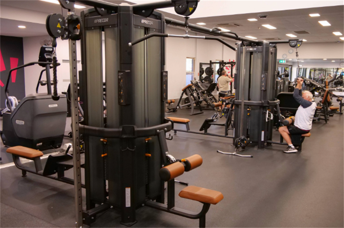 Gym equipment at Eagle Val Central