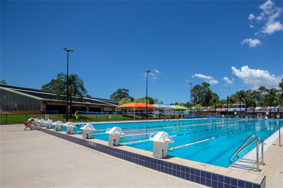 Outdoor pool area