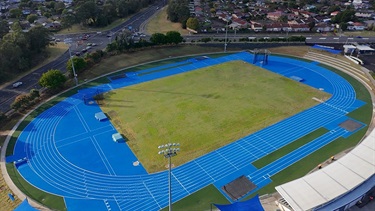 Overhead photo of Campbelltown Athletics Centre