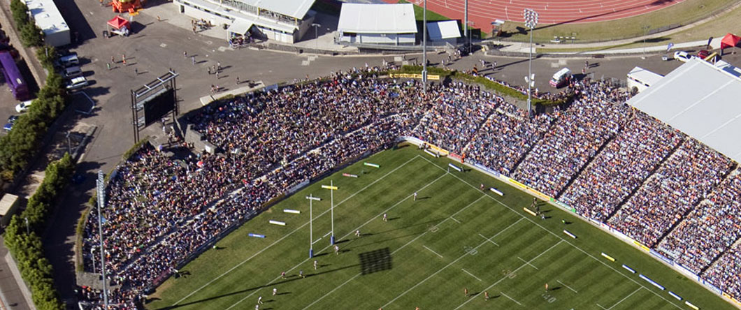 Campbelltown Sports Stadium with full crowd