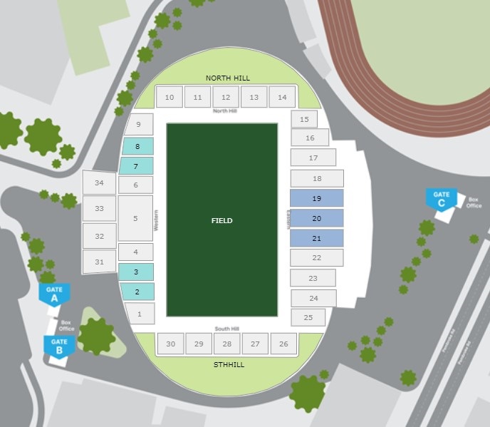 Stadium seating map