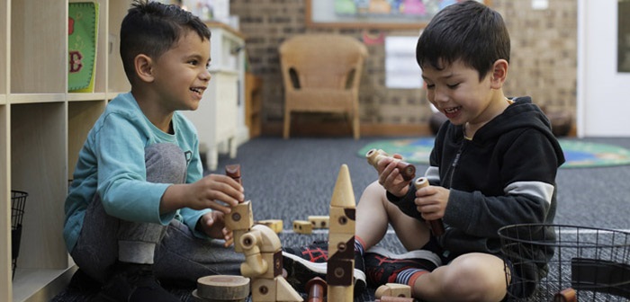 Kids playing at playsession