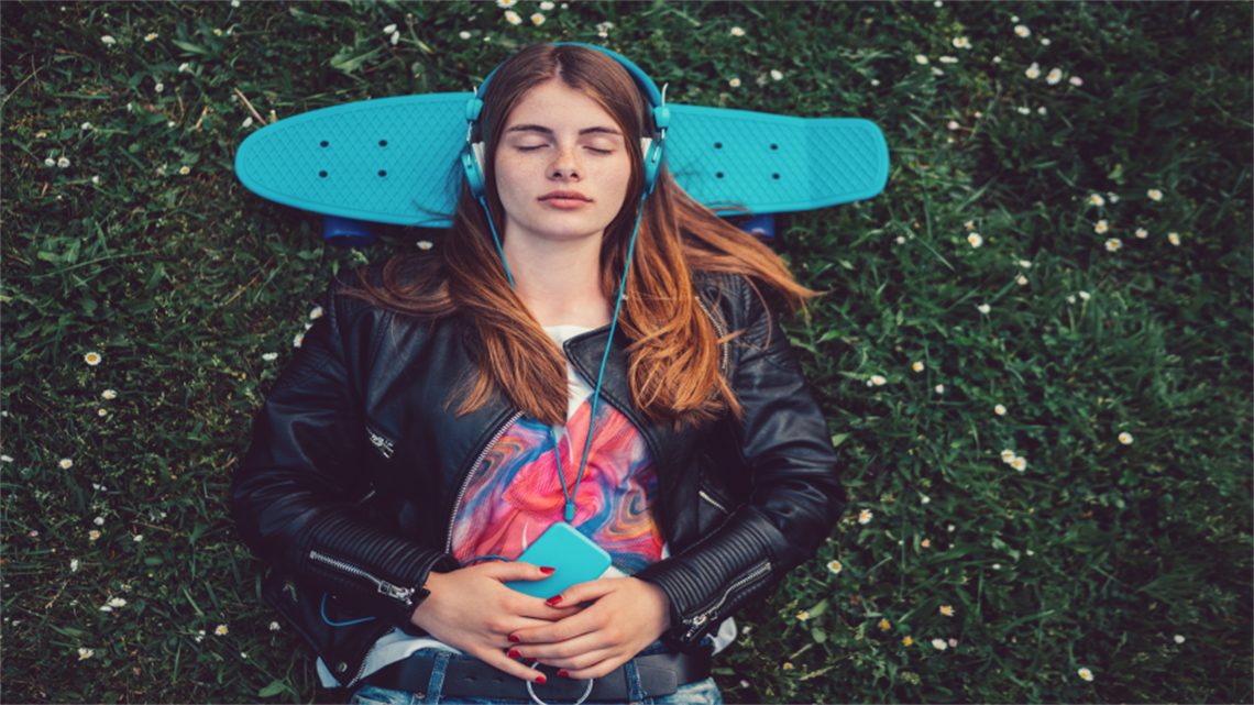 Teen relaxing