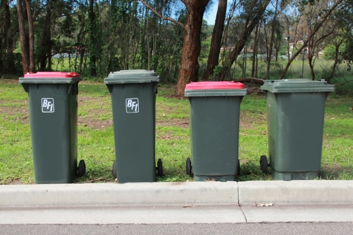 red bins