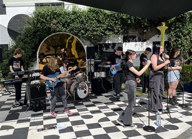 Enjoy live performances by local artists
