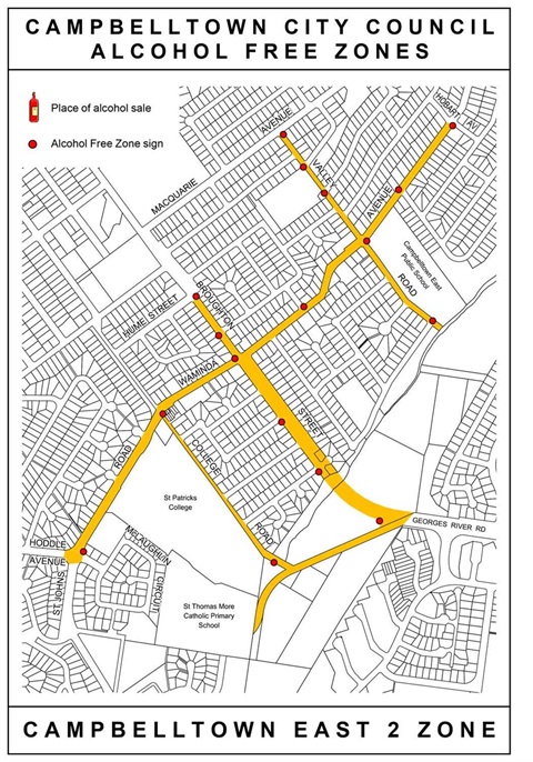Alcohol Free Zone Campbelltown East 2