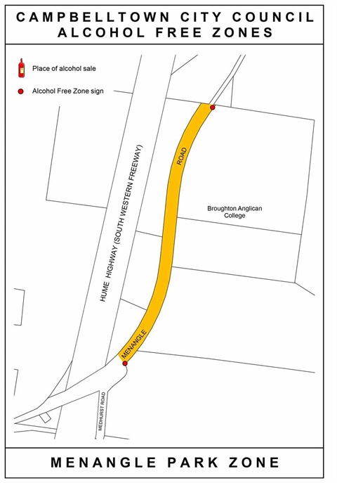 Alcoho Free Zone Menangle Park