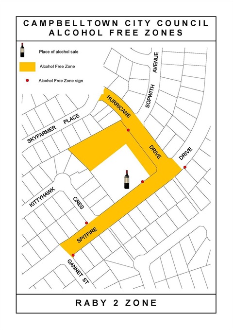 Raby 2 Alcohol Free Zone Map