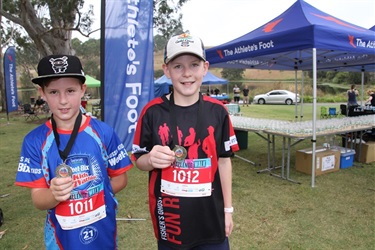 Children with their medals