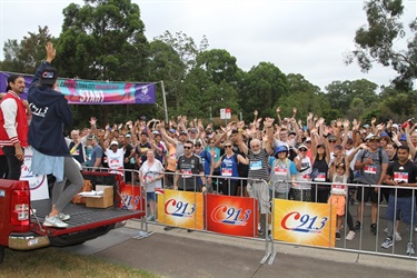 Start line of the Campbelltown Challenge Walk