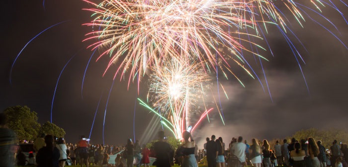 Celebrating New Years Eve with fireworks